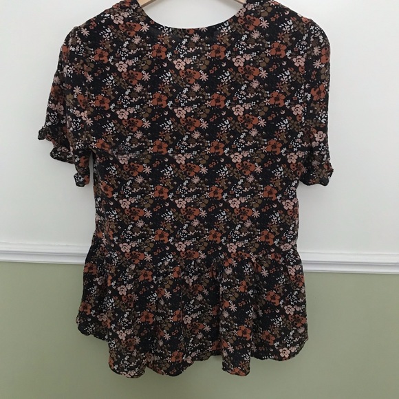 Madewell silk floral peplum top - Picture 7 of 12